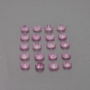 天然粉色蓝宝石，圆形切割，2.65毫米，VVS-VS