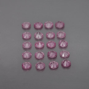 天然粉色蓝宝石，圆形切割，2.79毫米，VVS-VS