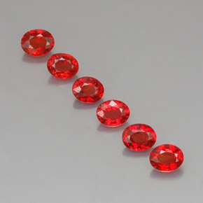 2.08天然橙色蓝宝石，椭圆形切割，4.5×3.6毫米，VVS-VS