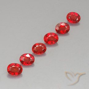 2.17天然橙色蓝宝石，椭圆形切割，4.6×3.7毫米，VVS-VS