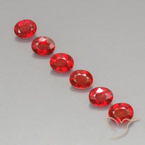 2.17天然橙色蓝宝石，椭圆形切割，4.6×3.7毫米，VVS-VS