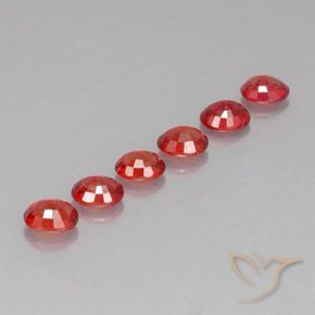 2.17天然橙色蓝宝石，椭圆形切割，4.6×3.7毫米，VVS-VS
