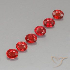 2.10天然橙色蓝宝石，椭圆形切割，4.6×3.7毫米，VVS-VS