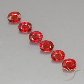 2.10天然橙色蓝宝石，椭圆形切割，4.6×3.7毫米，VVS-VS