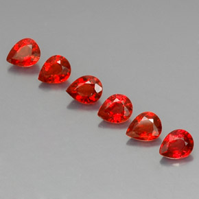 1.69天然橙色蓝宝石，梨形，4.5×3.6毫米，VVS-VS