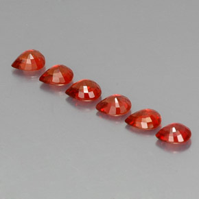 1.69天然橙色蓝宝石，梨形，4.5×3.6毫米，VVS-VS