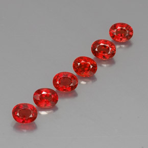 天然橙色蓝宝石，椭圆形切割，4.6×3.7毫米，VVS-VS