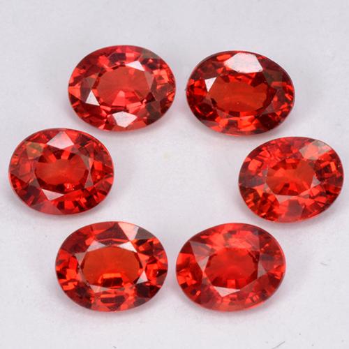 1.95天然橙色蓝宝石，椭圆形切割，4.5×3.6毫米，VVS-VS