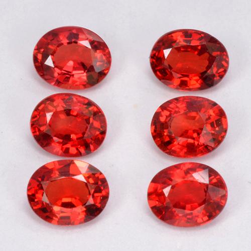 1.95天然橙色蓝宝石，椭圆形切割，4.5×3.6毫米，VVS-VS