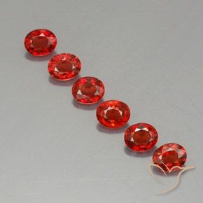 2.05天然橙色蓝宝石，椭圆形切割，4.5×3.7毫米，VVS-VS
