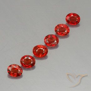 2.05天然橙色蓝宝石，椭圆形切割，4.5×3.7毫米，VVS-VS