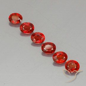 2.12天然橙色蓝宝石，椭圆形切割，4.6×3.7毫米，VVS-VS