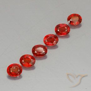 2.12天然橙色蓝宝石，椭圆形切割，4.6×3.7毫米，VVS-VS