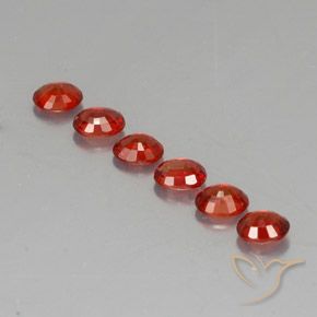 2.12天然橙色蓝宝石，椭圆形切割，4.6×3.7毫米，VVS-VS