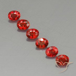 2.27天然橙色蓝宝石，椭圆形切割，4.6×3.7毫米，VVS-VS