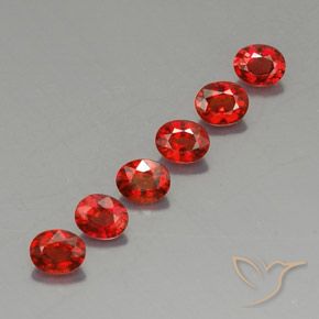 2.27天然橙色蓝宝石，椭圆形切割，4.6×3.7毫米，VVS-VS