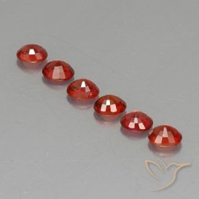 2.27天然橙色蓝宝石，椭圆形切割，4.6×3.7毫米，VVS-VS