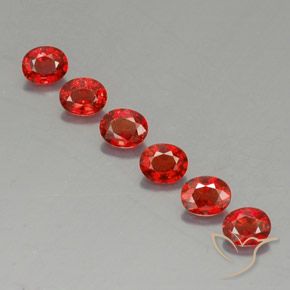 2.08天然橙色蓝宝石，椭圆形切割，4.5×3.7毫米，VVS-VS