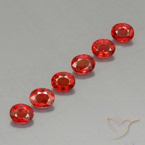 2.08天然橙色蓝宝石，椭圆形切割，4.5×3.7毫米，VVS-VS