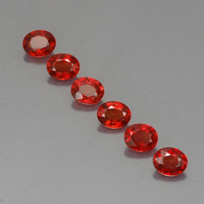 2.08天然橙色蓝宝石，椭圆形切割，4.5×3.7毫米，VVS-VS