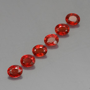 2.08天然橙色蓝宝石，椭圆形切割，4.5×3.7毫米，VVS-VS