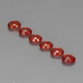 2.08天然橙色蓝宝石，椭圆形切割，4.5×3.7毫米，VVS-VS