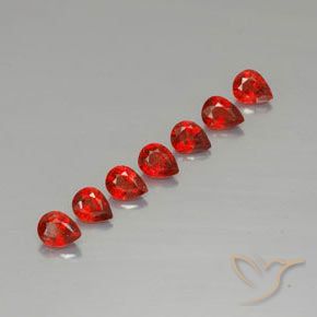 1.97天然橙色蓝宝石，梨形，4.5×3.5毫米，VVS-VS