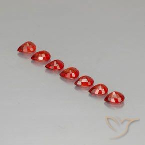 1.97天然橙色蓝宝石，梨形，4.5×3.5毫米，VVS-VS
