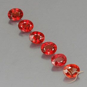 2.37天然橙色蓝宝石，椭圆形切割，4.6×3.7毫米，VVS-VS