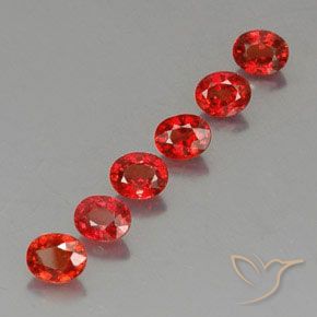 2.37天然橙色蓝宝石，椭圆形切割，4.6×3.7毫米，VVS-VS