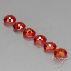 2.37天然橙色蓝宝石，椭圆形切割，4.6×3.7毫米，VVS-VS