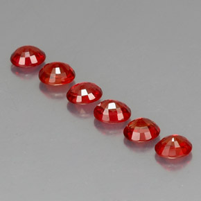 天然橙色蓝宝石，椭圆形切割，4.6×3.8毫米，VVS-VS