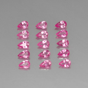 4.04天然粉色蓝宝石，梨形，5.1×3.1毫米，VVS-VS
