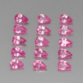 4.04天然粉色蓝宝石，梨形，5.1×3.1毫米，VVS-VS