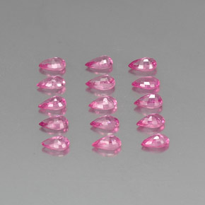 4.04天然粉色蓝宝石，梨形，5.1×3.1毫米，VVS-VS