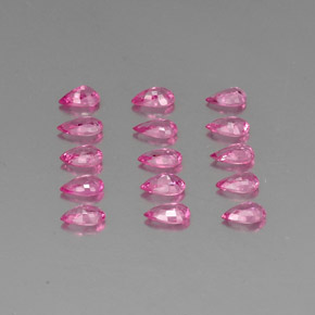 天然粉色蓝宝石，梨形，4.9×3.1毫米，VVS-VS