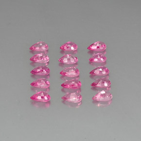 4.21天然粉色蓝宝石，梨形，5×2.9毫米，VVS-VS