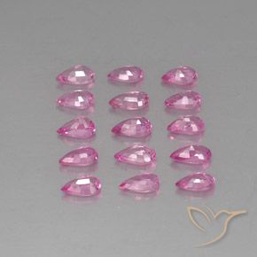 3.99天然粉色蓝宝石，梨形，4.8×3.1毫米，VVS-VS