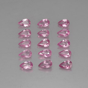 3.61天然粉色蓝宝石，梨形，5×3.1毫米，VVS-VS