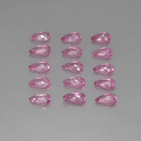 3.61天然粉色蓝宝石，梨形，5×3.1毫米，VVS-VS