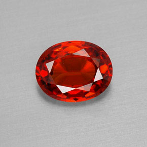 1.21克拉天然橙色蓝宝石，椭圆形切割，7.3×5.8毫米，VVS
