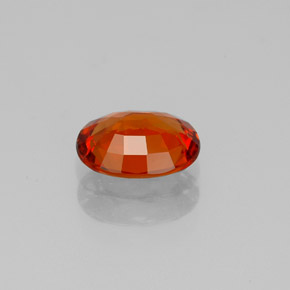 1.21克拉天然橙色蓝宝石，椭圆形切割，7.6×5.9毫米，VVS