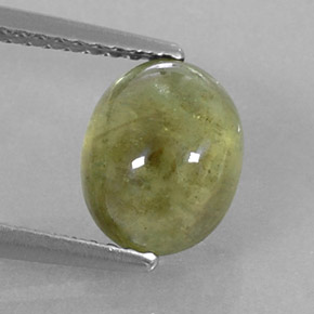3.17克拉天然绿色蓝宝石，透明，8.7×7毫米，透明/半透明