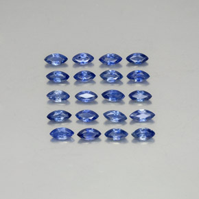 天然蓝宝石，马眼形，4.8×2.6毫米，VVS-VS