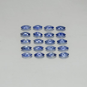 天然蓝宝石，马眼形，4.8×2.6毫米，VVS-VS