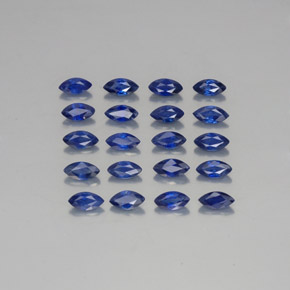 天然蓝宝石，马眼形，5.1×2.6毫米，VVS-VS