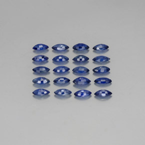 天然蓝宝石，马眼形，5.1×2.6毫米，VVS-VS