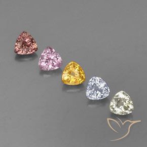 1.85天然多色蓝宝石，三角形，4.1×4毫米，VVS-VS