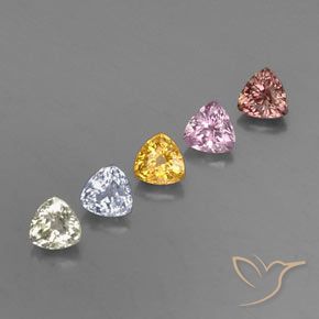 1.85天然多色蓝宝石，三角形，4.1×4毫米，VVS-VS