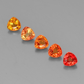 1.93天然多色蓝宝石，三角形，4.1×4.1毫米，VVS-VS